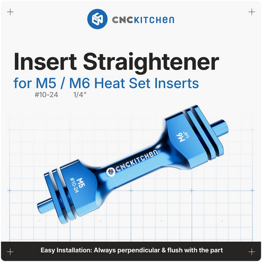 CNCKitchen Instickshjälp för Gängade Insatser M2 - M10