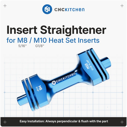 CNCKitchen Instickshjälp för Gängade Insatser M2 - M10