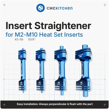 CNCKitchen Instickshjälp för Gängade Insatser M2 - M10