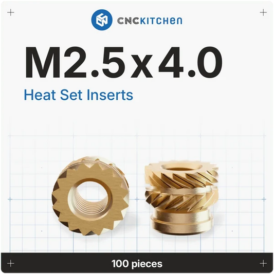 CNCKitchen Gänginsats M2.5x4.0 - 100 st