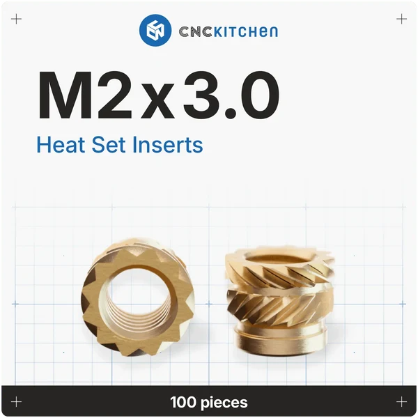CNCKitchen Gänginsats M2x3.0 - 100 st