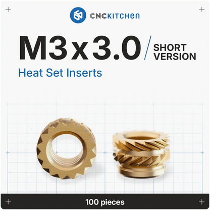 CNCKitchen Gänginsats M3x3.0 - 100 st