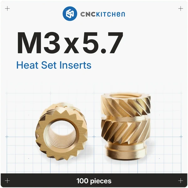 CNCKitchen Gänginsats M3x5.7 - 100 st