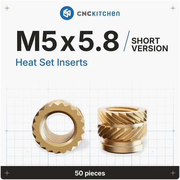 CNCKitchen Gänginsats M5x5.8 - 50 st