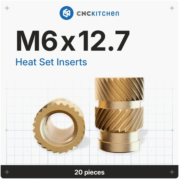 CNCKitchen Gänginsats M6x12.7 - 20 st