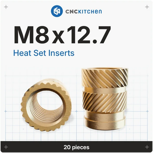 CNCKitchen Gänginsats M8x12.7 - 20 st